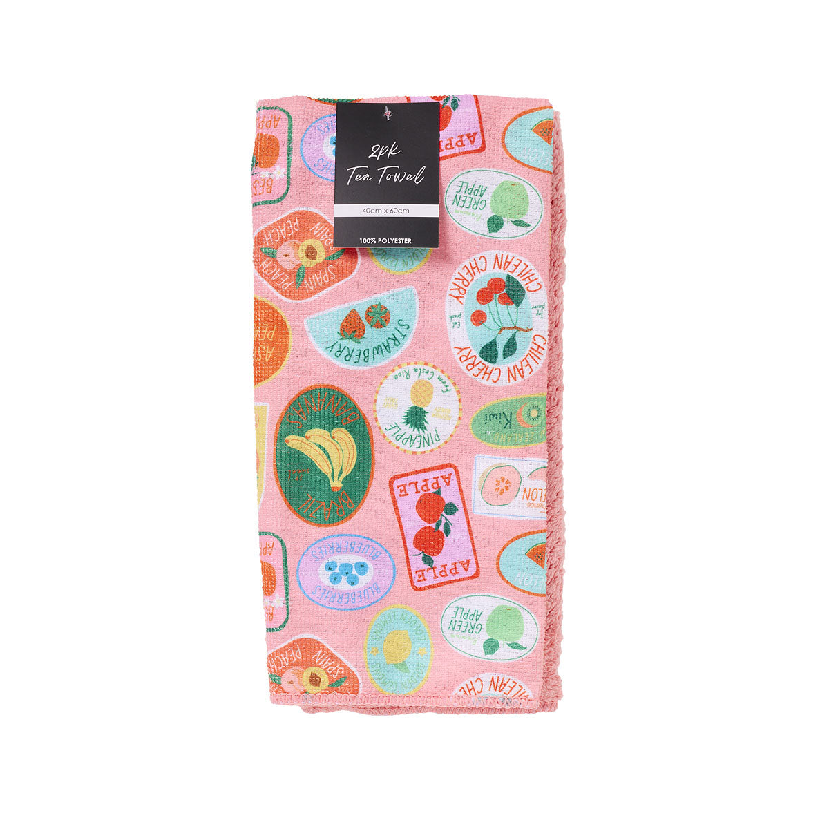 Printed Tea Towel Stamps/Palm 2pk