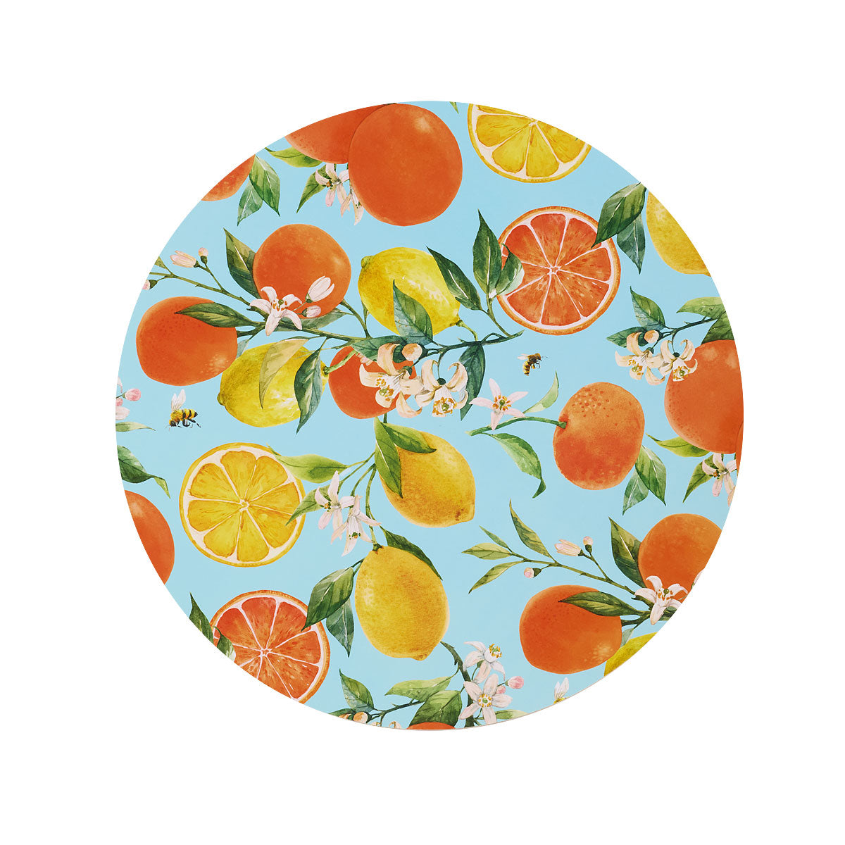 Citrus Round Corkback Placemat 30cm
