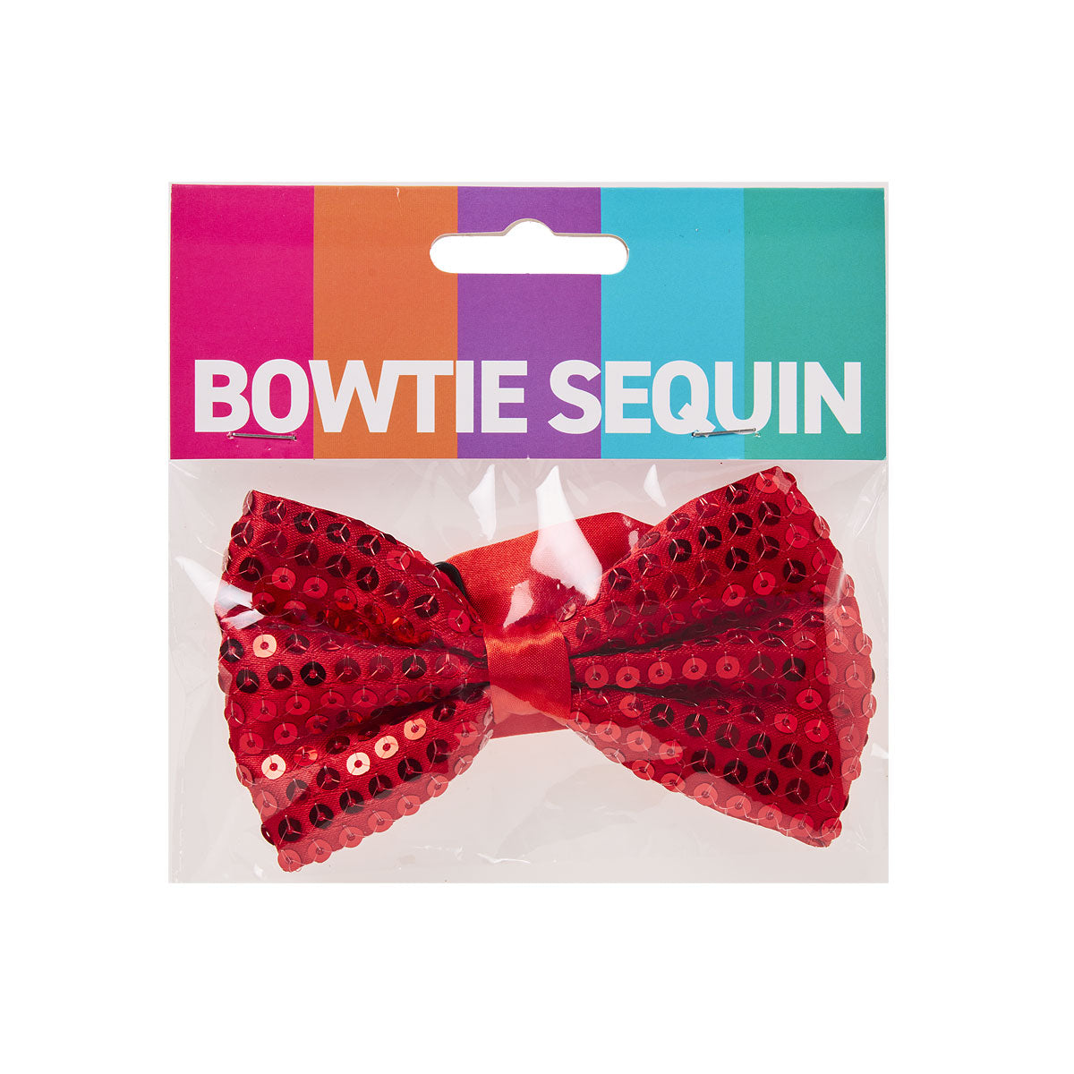 Costume Bow Tie Sequin Red/Blue