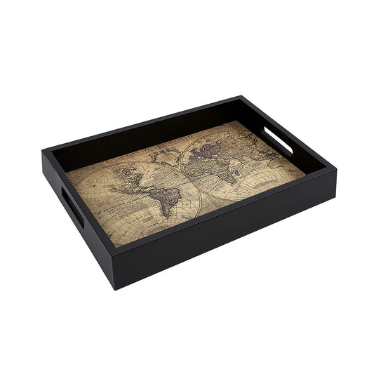 Rectangular World Map Tray