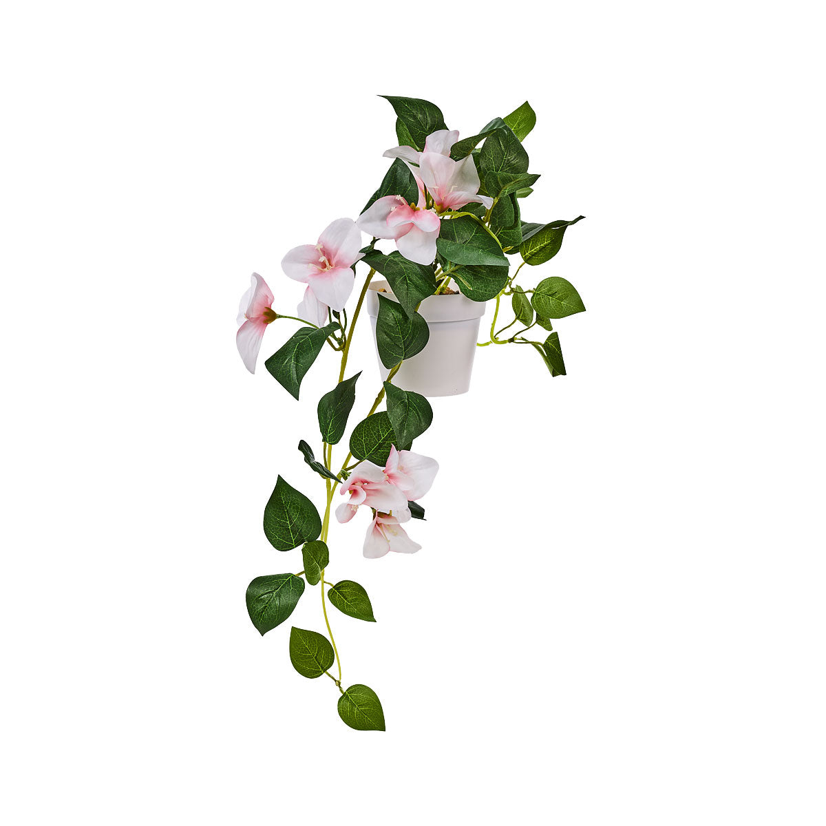 Riviera Faux Hanging Leaf/Floral in White Pot