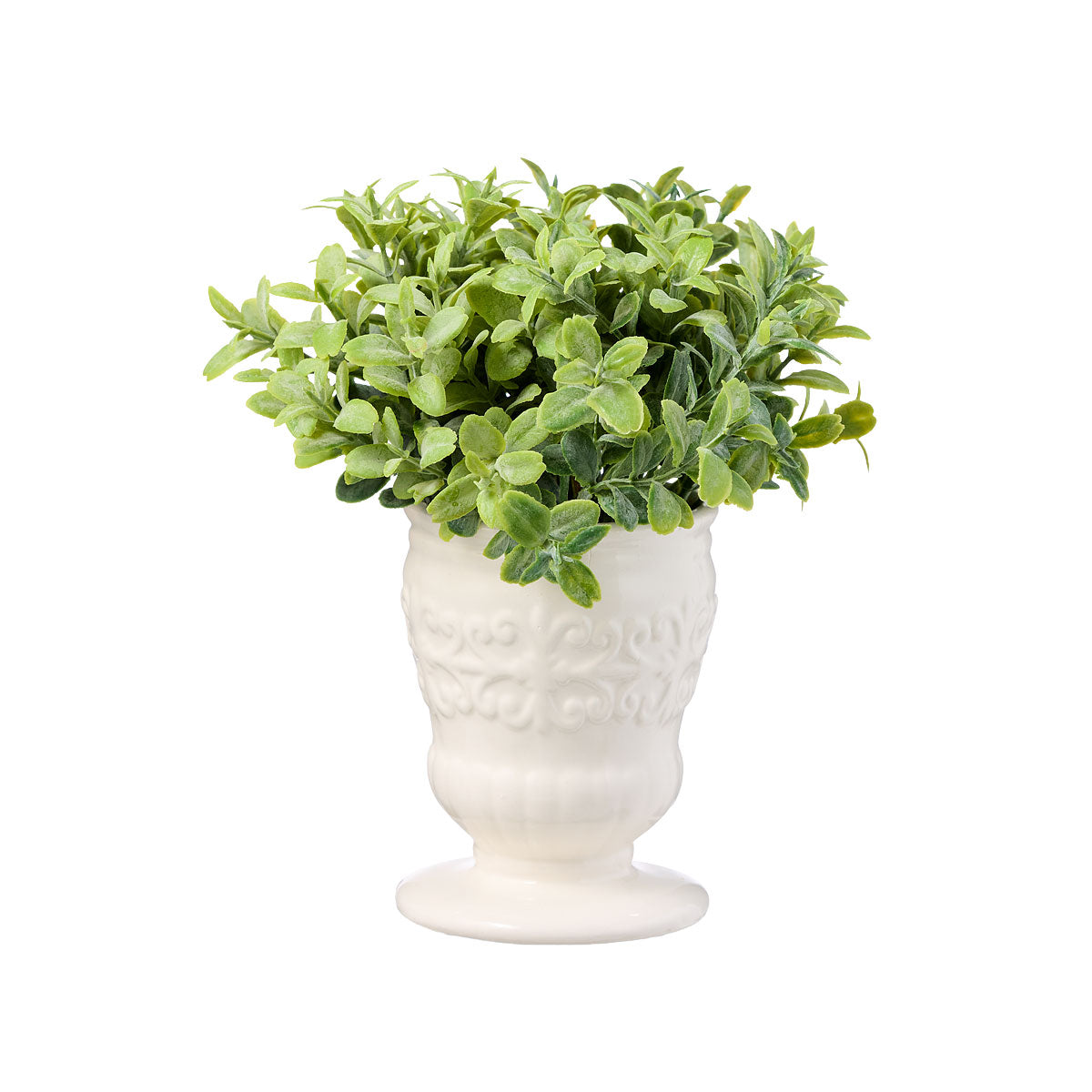 Faux Greenery/Lavender Ceramic Urn