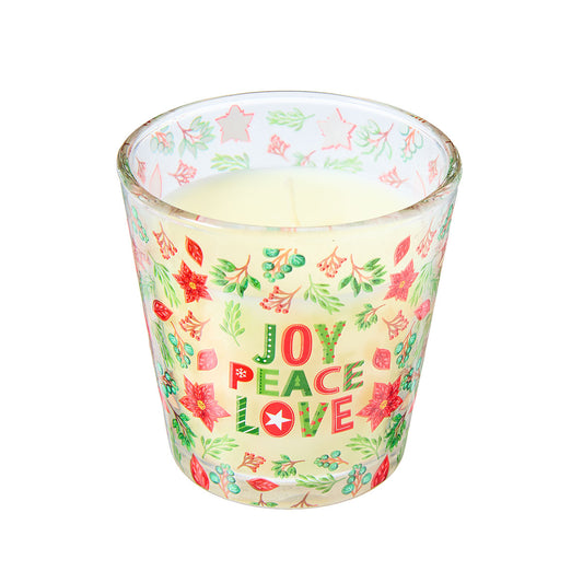 Christmas Printed Glass Candle Assorted