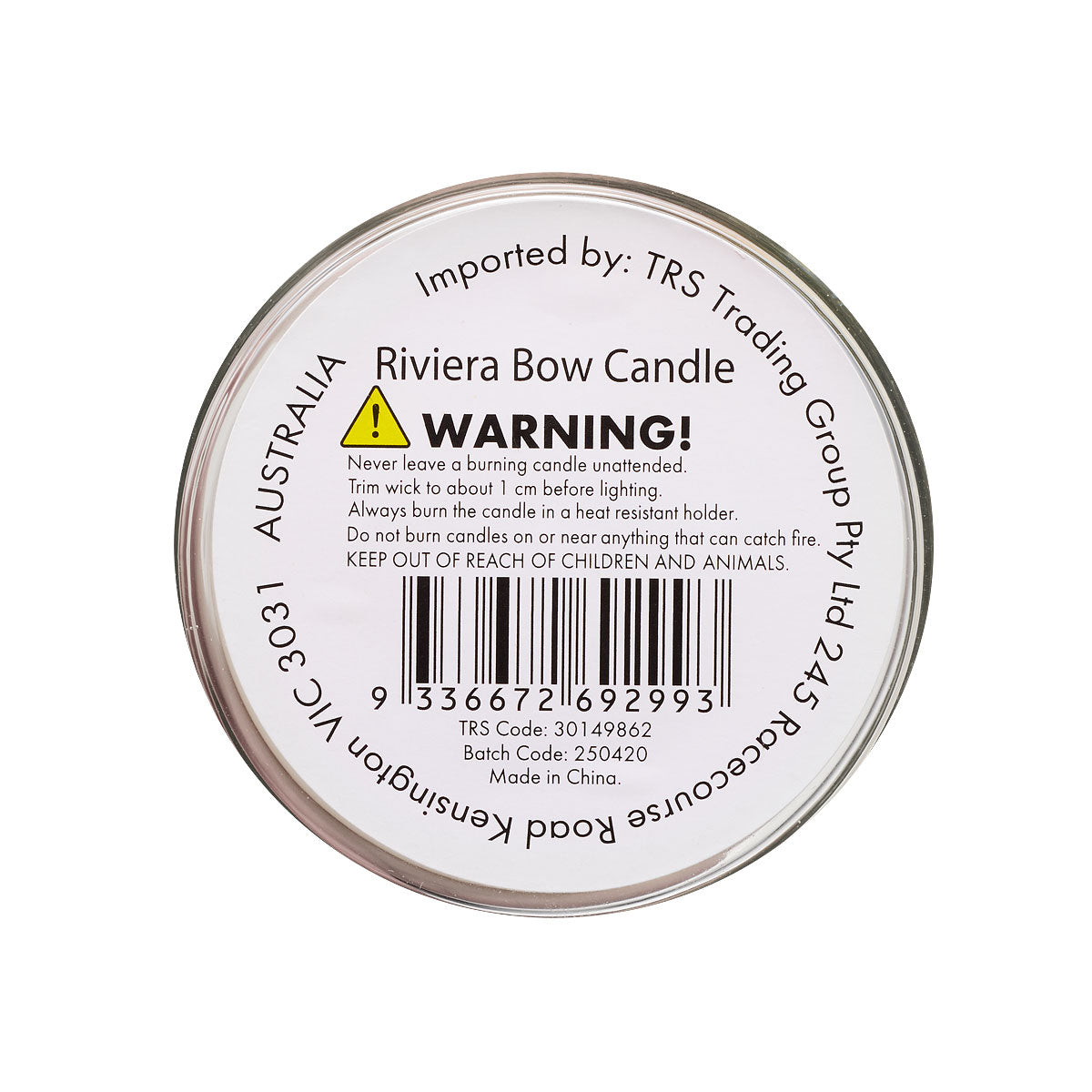 Riviera Candle with Bow Assorted