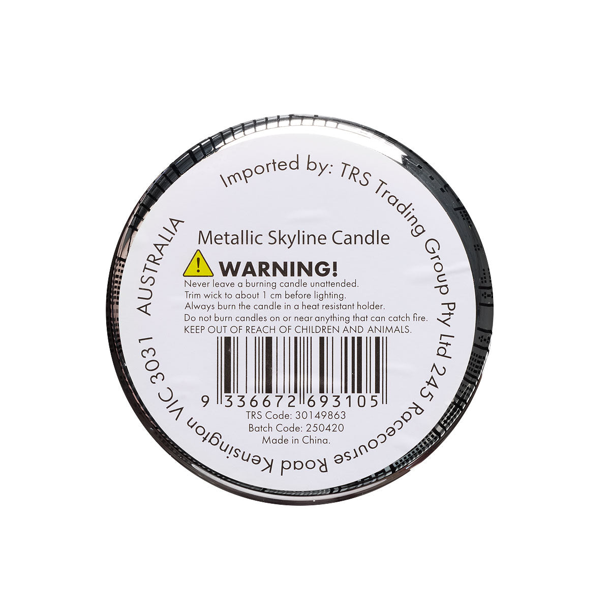 Skyline Metallic 2-Wick Candle NY/Paris
