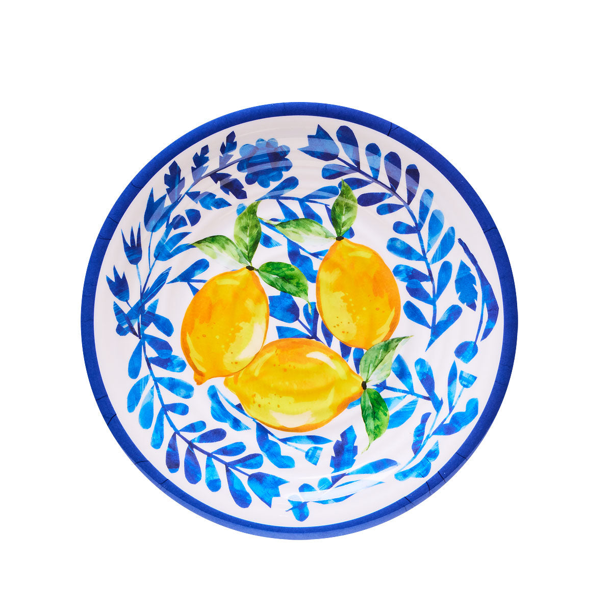 Blue Lemons Melamine Dinner Plate