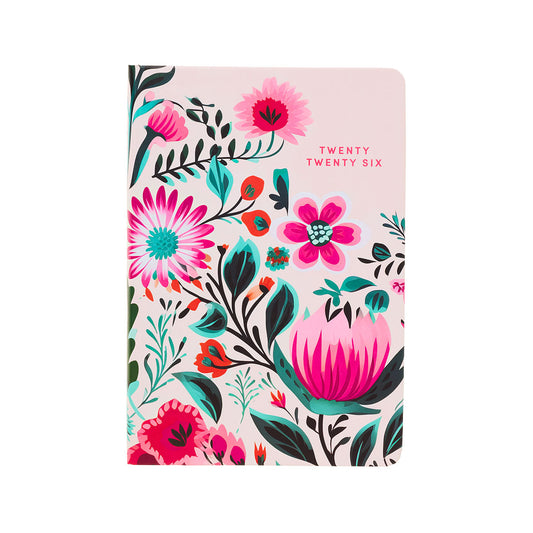 2026 A5 Diary Day-To-View Pink Floral