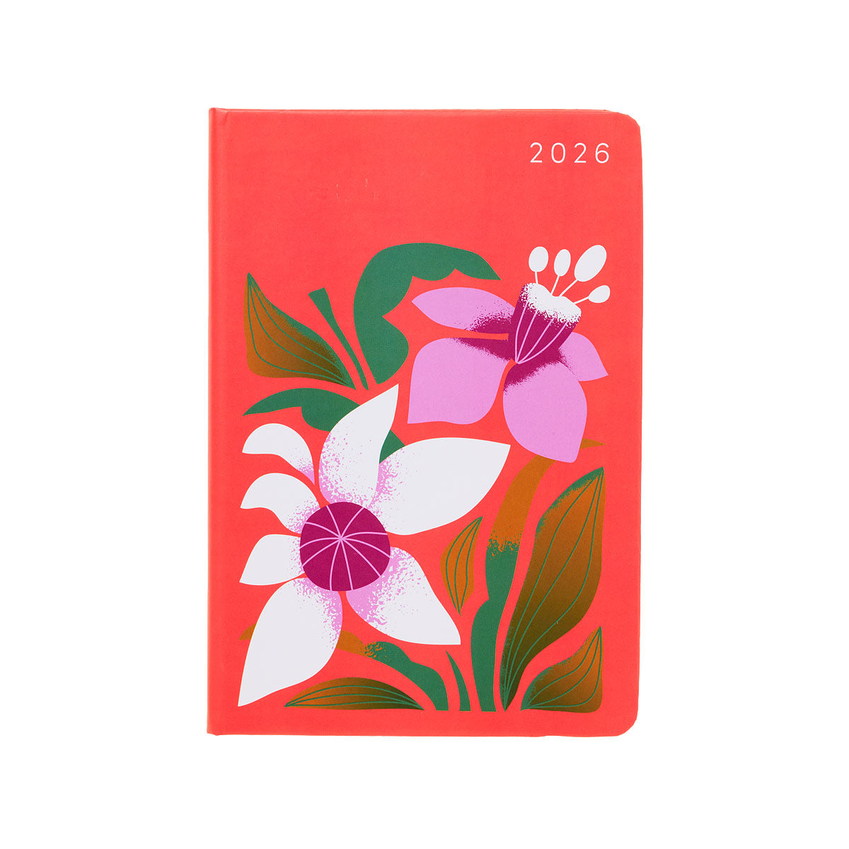 2026 A5 Diary Week-To-View Coral Floral