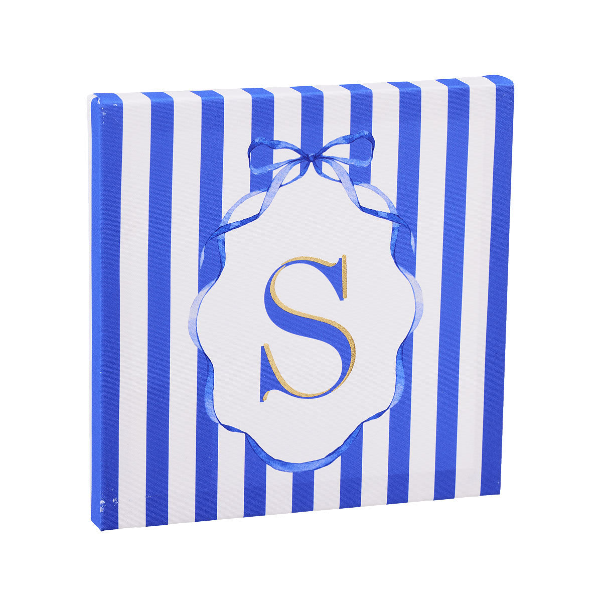 Monogram Blue Bow Mini Canvas Assorted