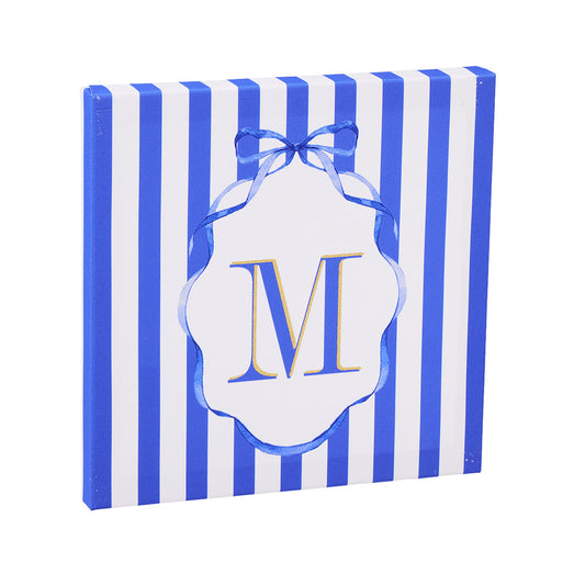 Monogram Blue Bow Mini Canvas Assorted
