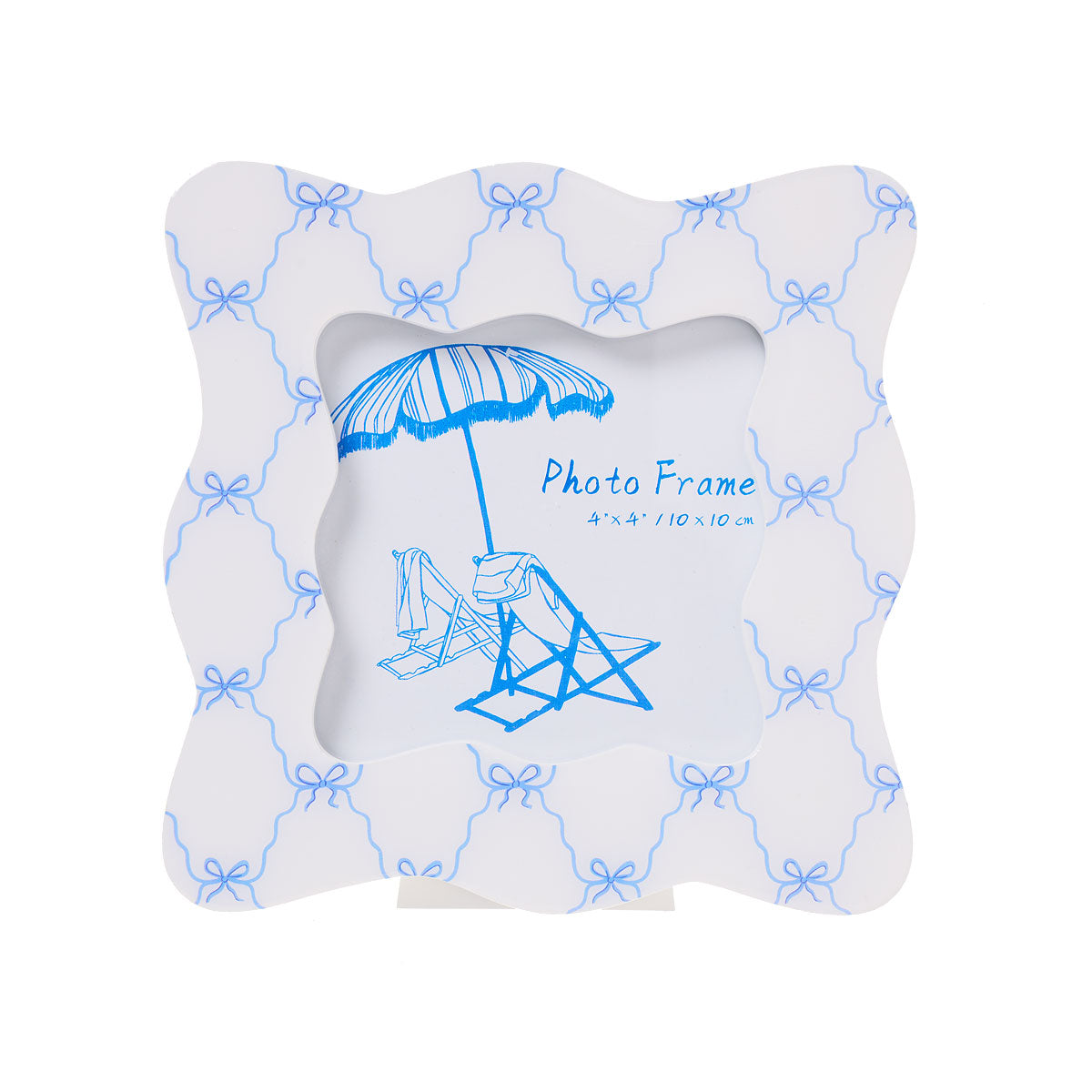 Lacquered Bow Floral Photo Frame Square/Round 4"X4"