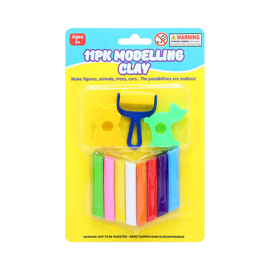 Clay Modelling Play Set 11pce Assorted