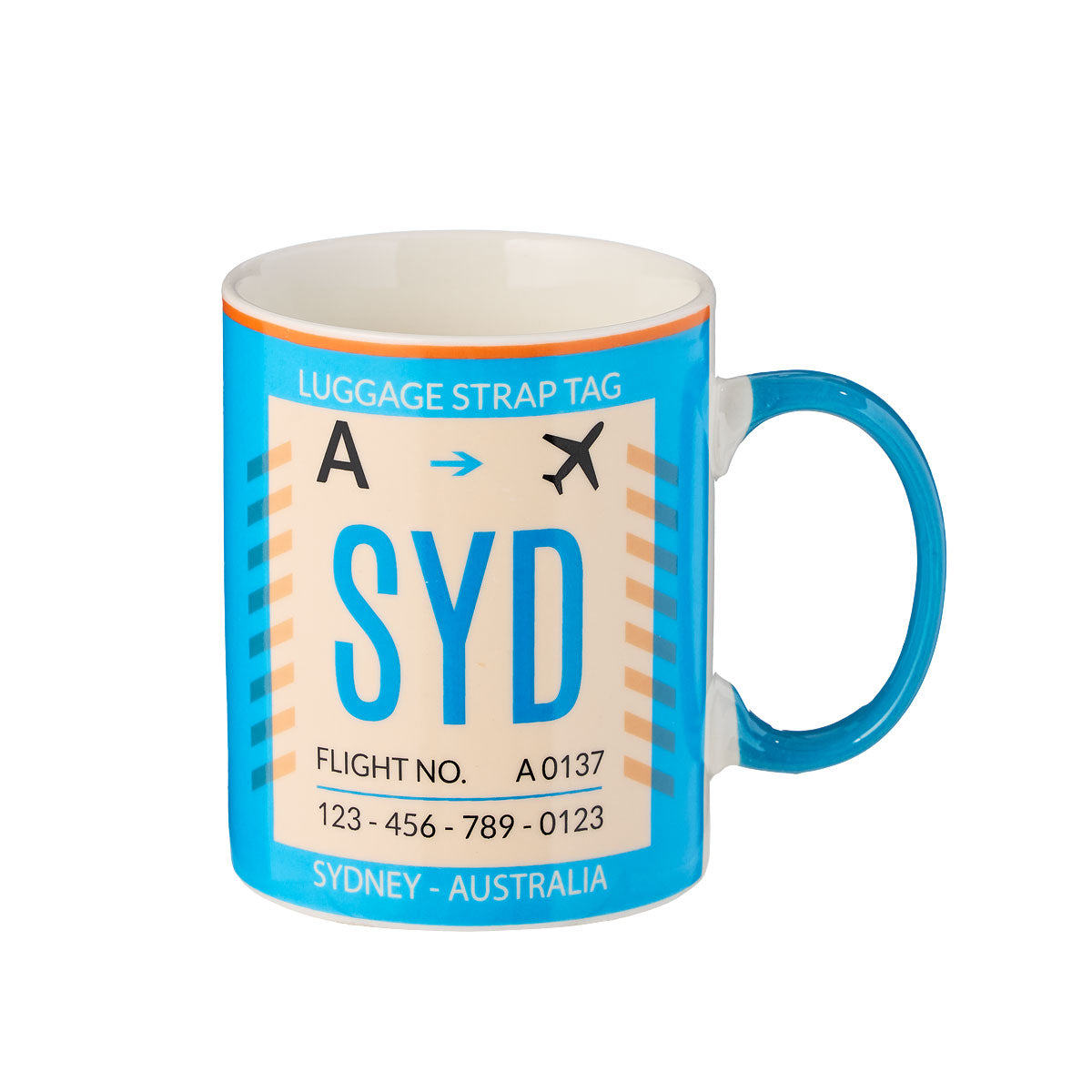 Boarding Pass Mug AMS/LAX/SYD