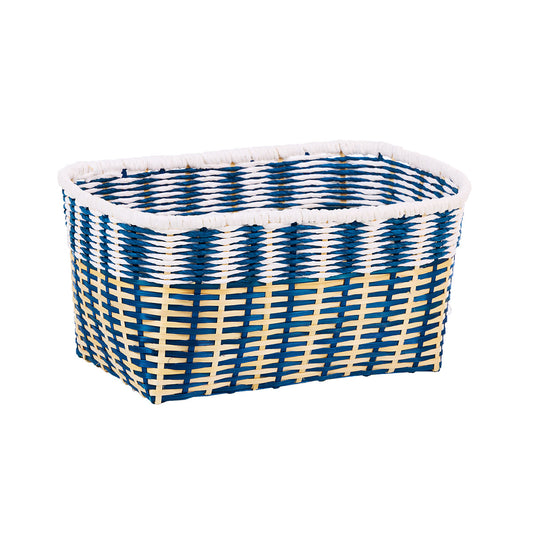 Azur Bamboo Oval Basket Navy