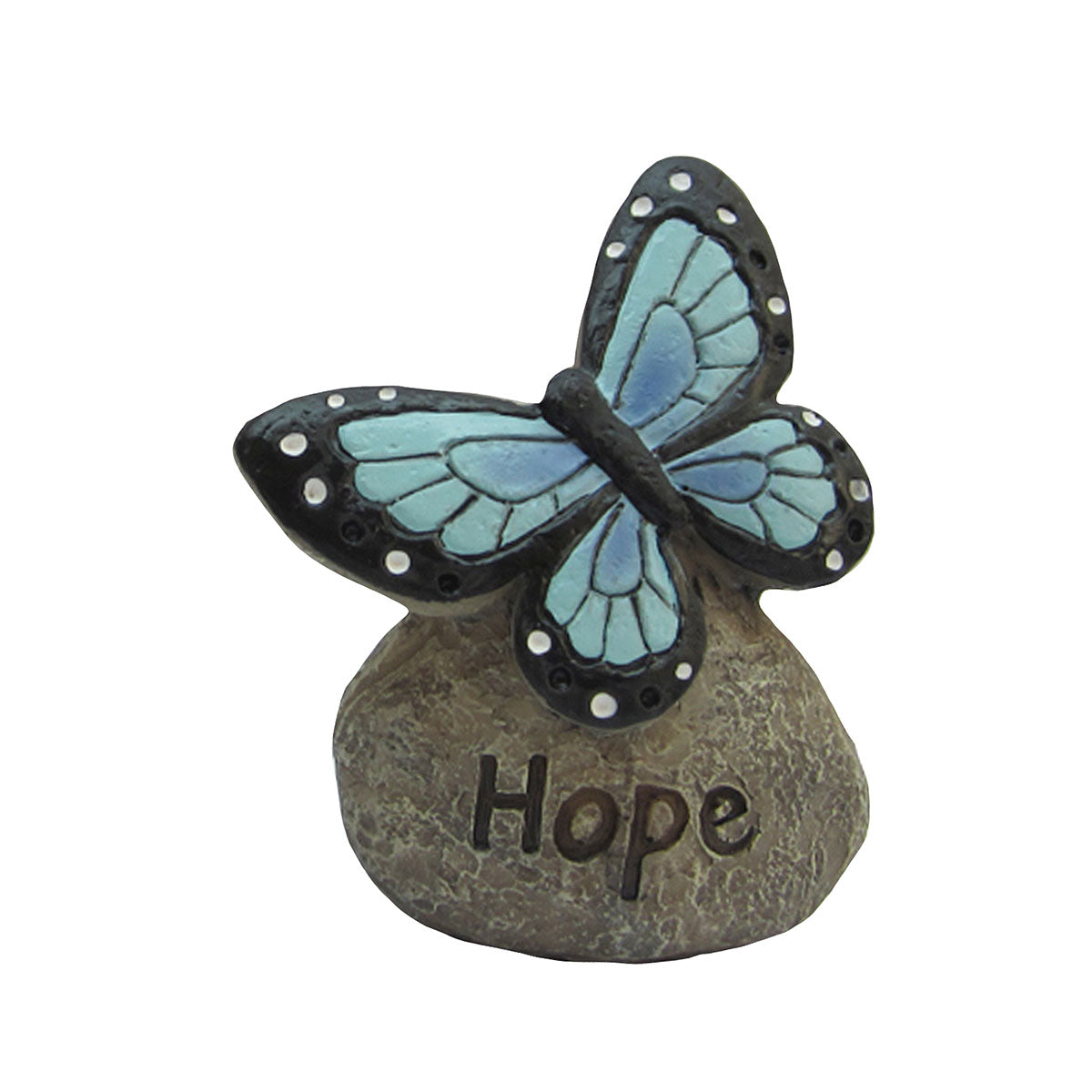 Butterfly On Stone Resin Garden Décor