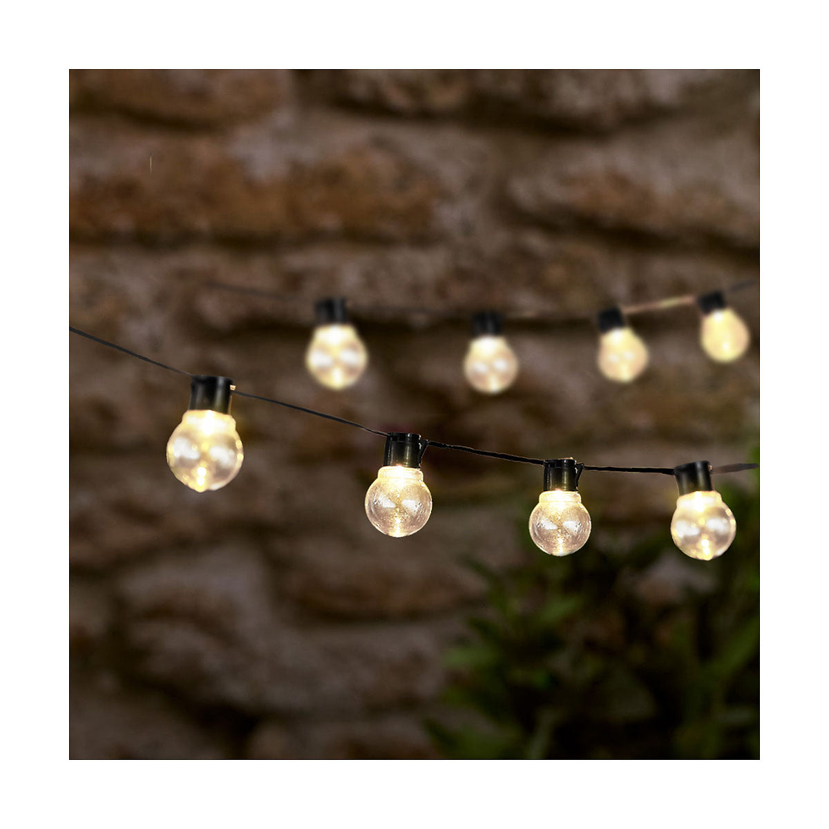 Solar LED Bulb String Light 10pk