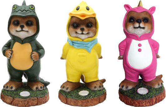 Solar Baby Meerkat Garden Ornament