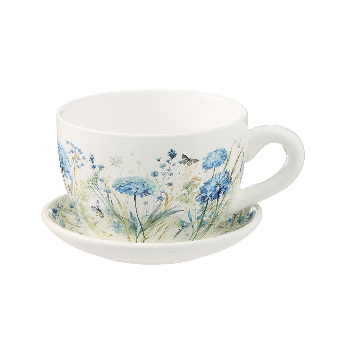 Flower Cup Planter D15xH10cm Assorted