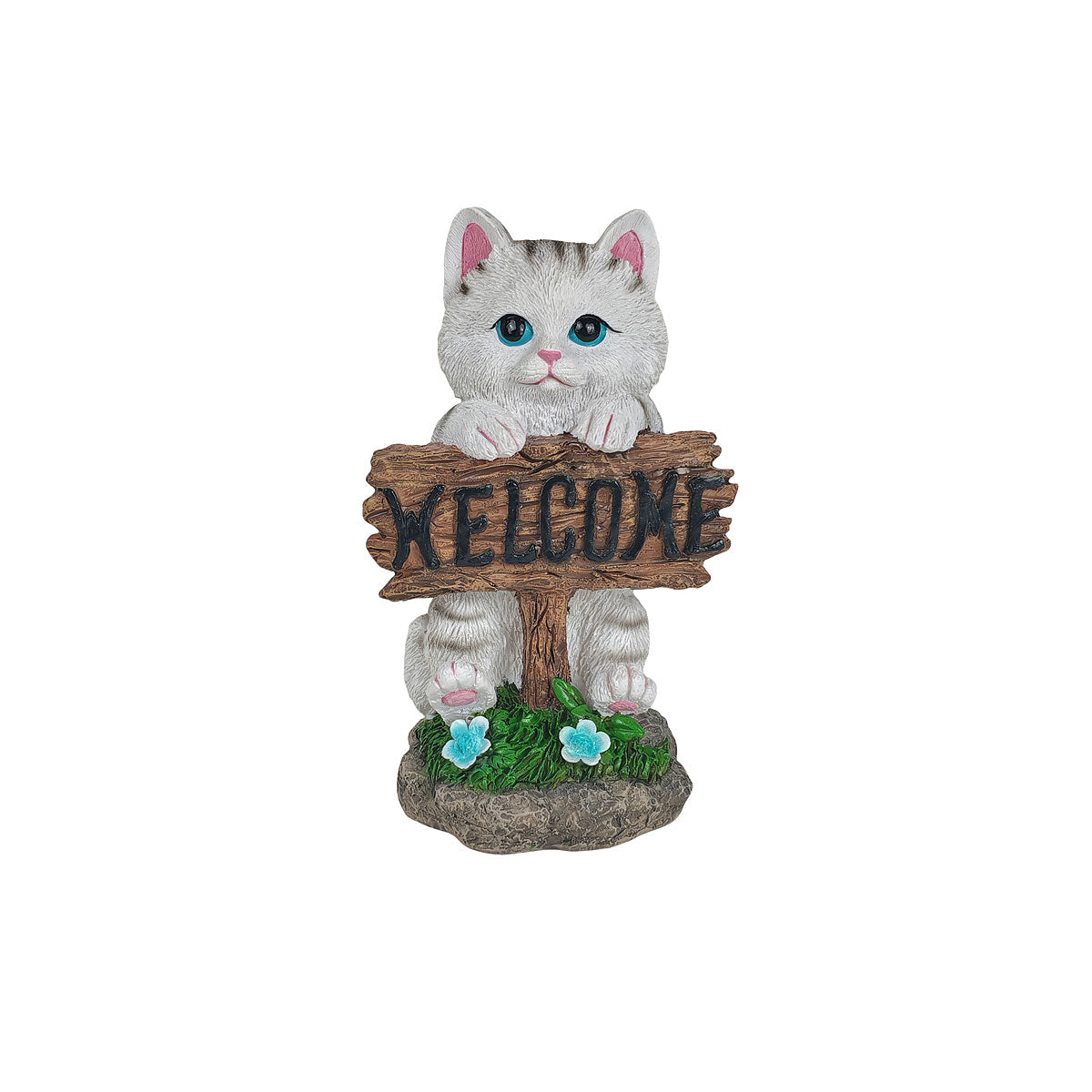 Dog And Cat With Welcome Pot