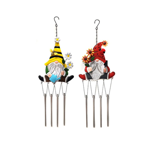 Metal Gnome Windchimes