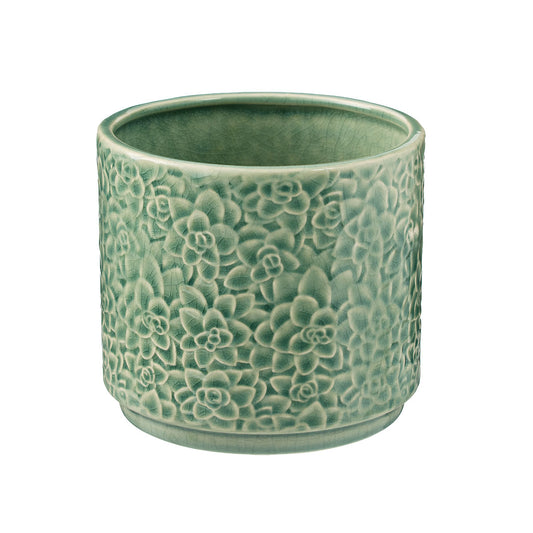 Leaf Design Cement Pot M