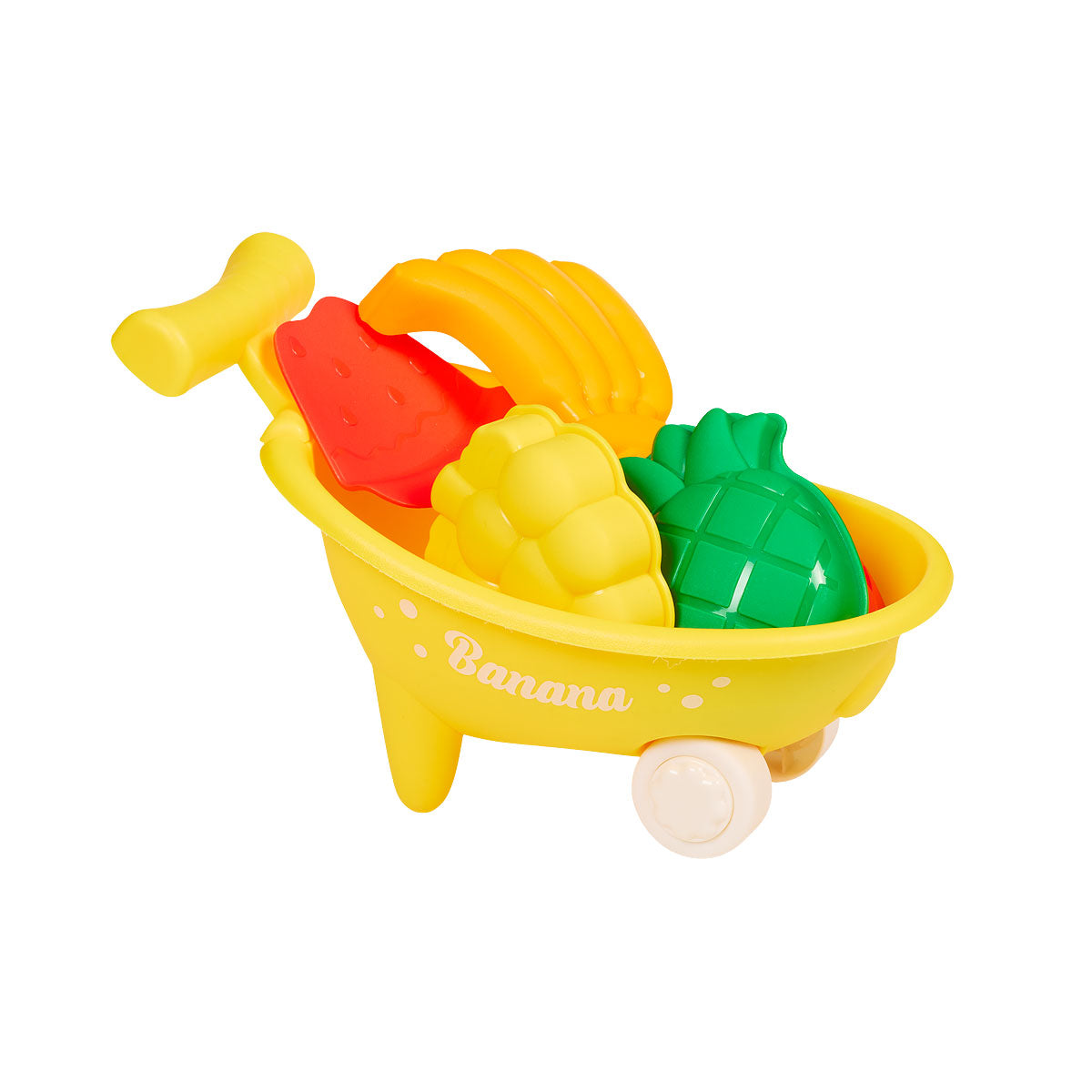 Mini Toy Wheelbarrow Set With Tools & Shapes