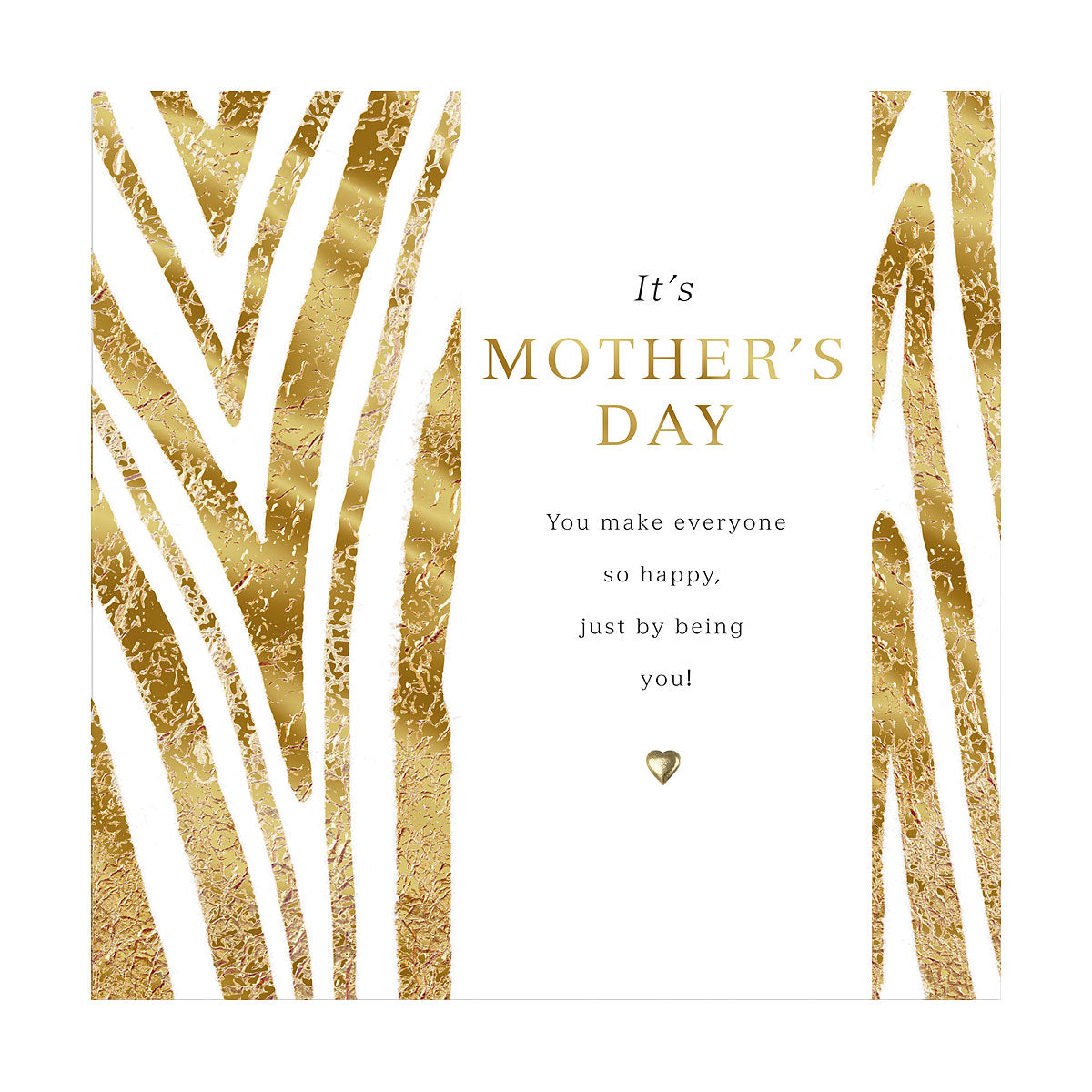 Mother's Day Card Gold Foil Stripes