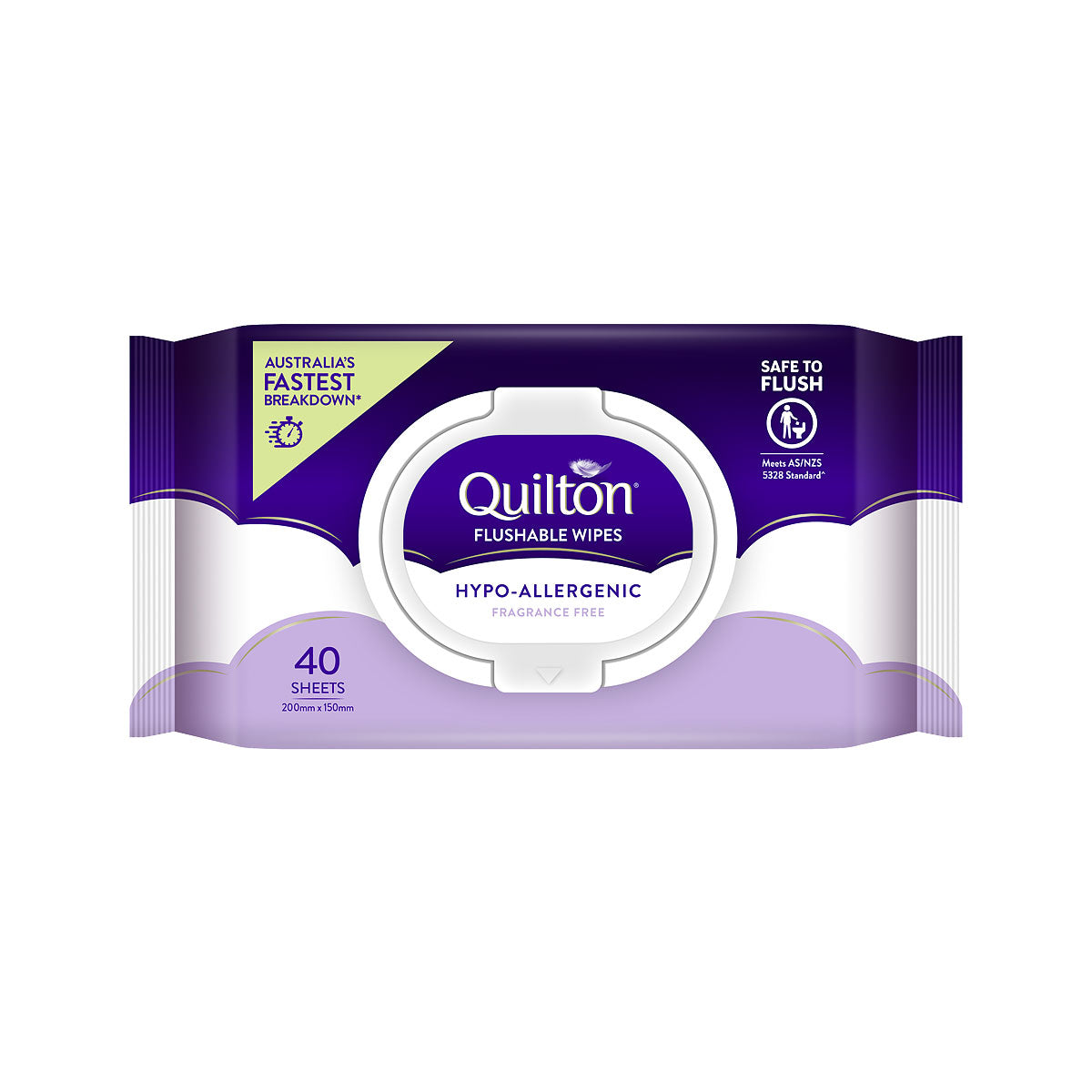 Quilton Hypo-Allergenic Flushable Wipes 40pk
