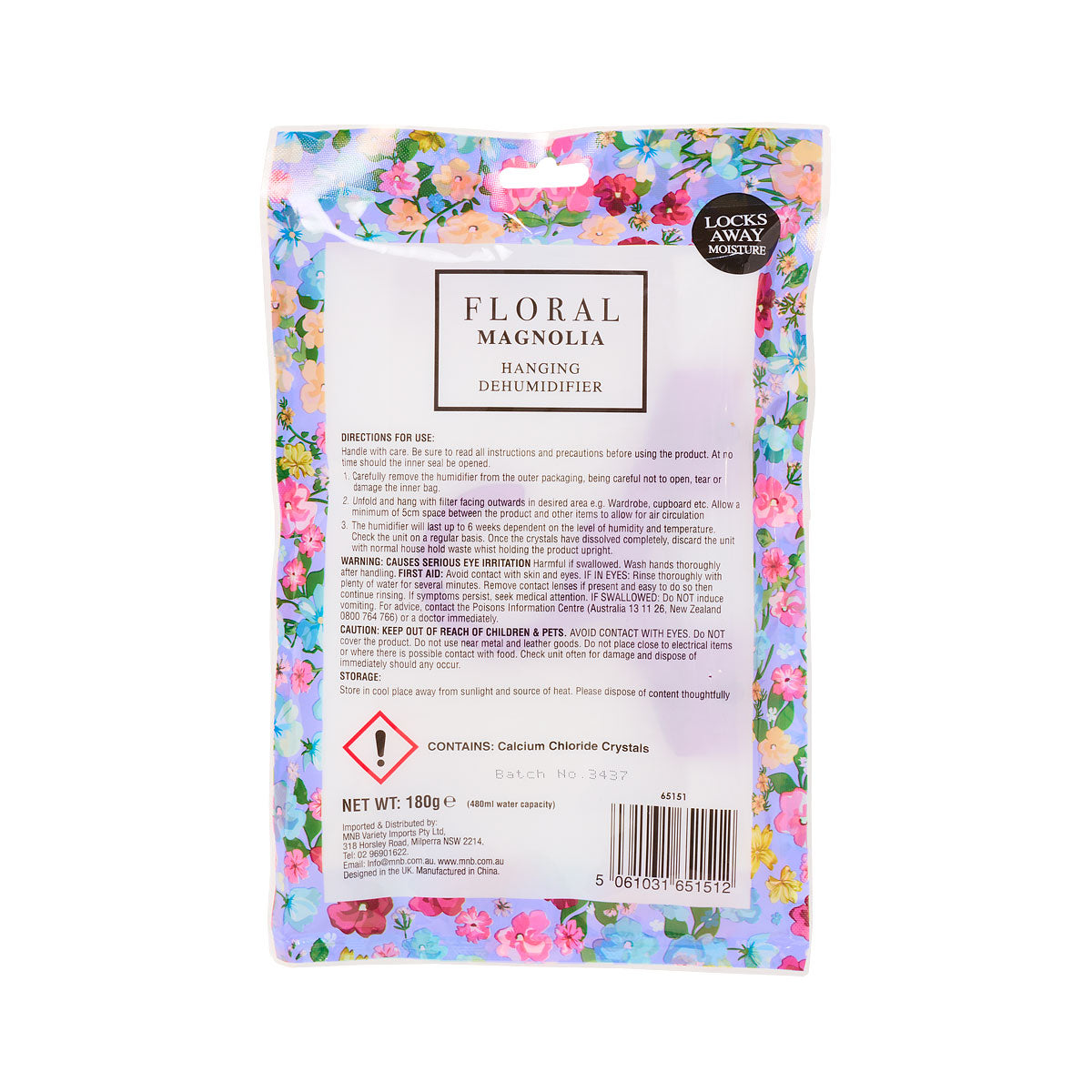 Floral Hanging Dehumidifier Magnolia 180g