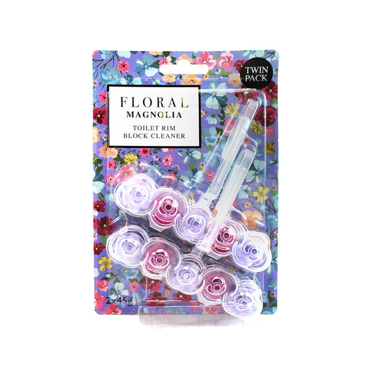 Floral Toilet Rim Block Cleaner Magnolia 2pk