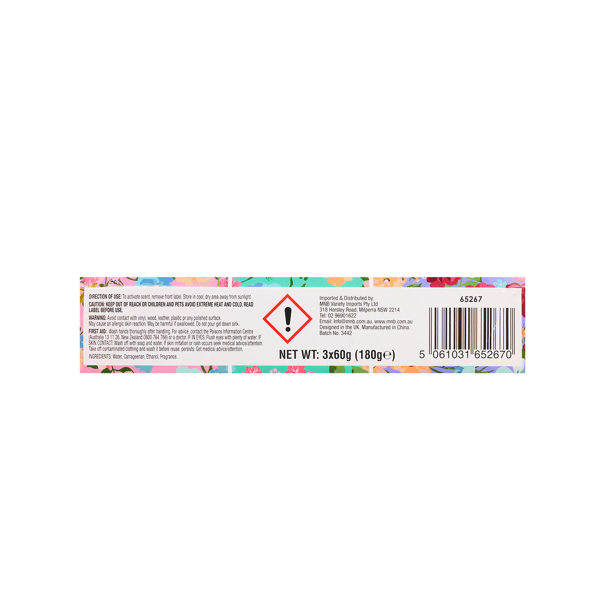 Floral Gel Air Freshener Mini 3pk Assorted