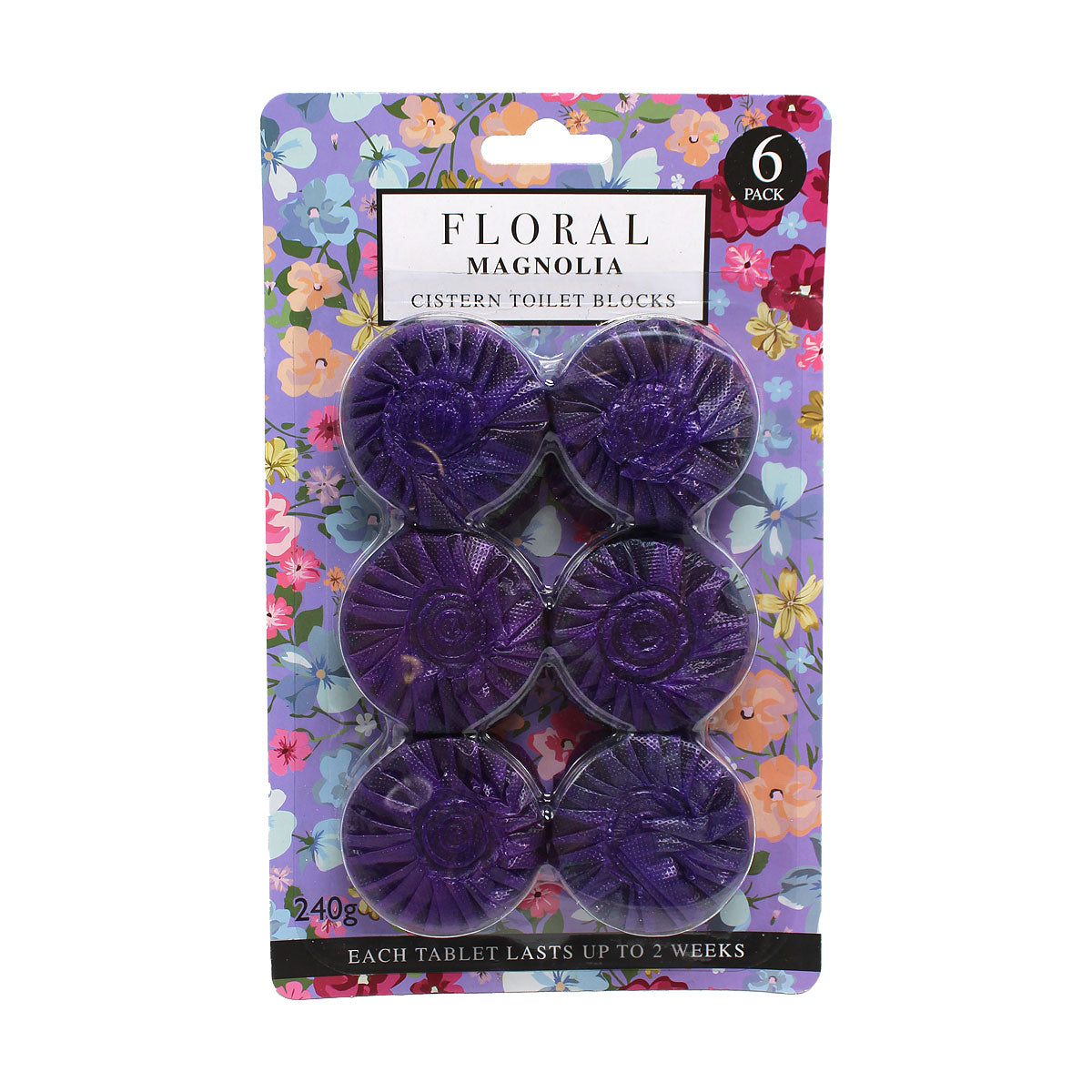 Floral Cistern Toilet Block Magnolia 6pk