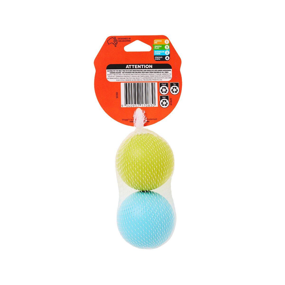 Waggi Fetch Ball 2pk