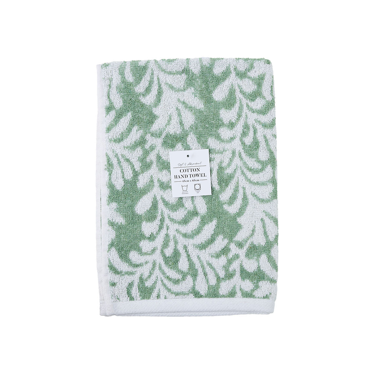 Hand Towel Jacquard Leaf Green 45x65cm