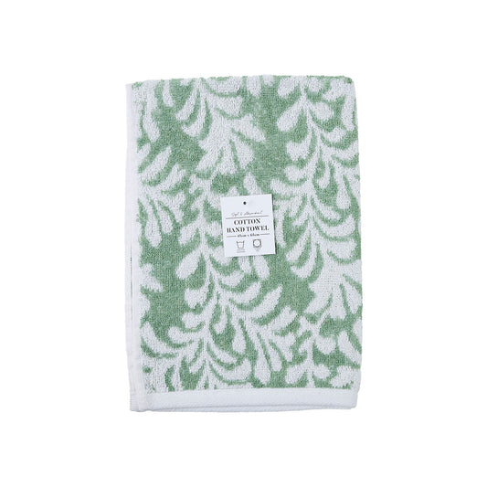 Hand Towel Jacquard Leaf Green 45x65cm