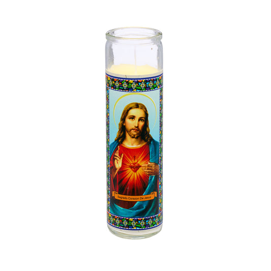 Christmas Holy Candle Tall Assorted