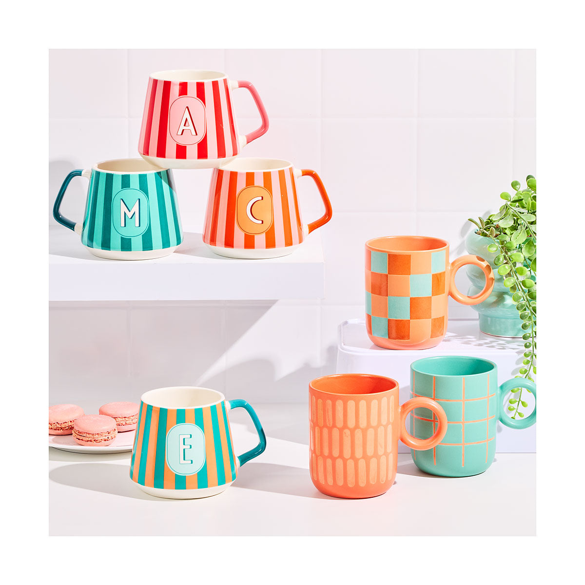 Miami Monogram Mug M/J/A Assorted
