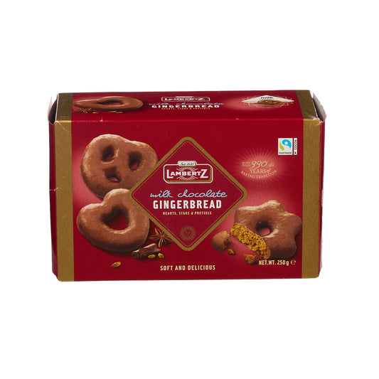 Lambertz Milk Chocolate Hearts Stars & Pretzels 250g