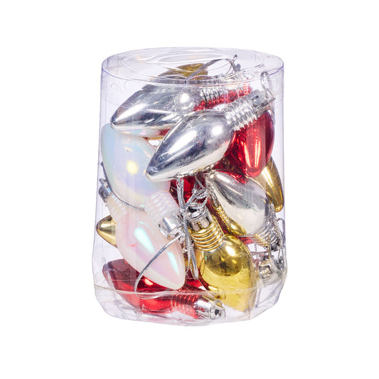Christmas Tree Decoration Bulbs Mini 15pk