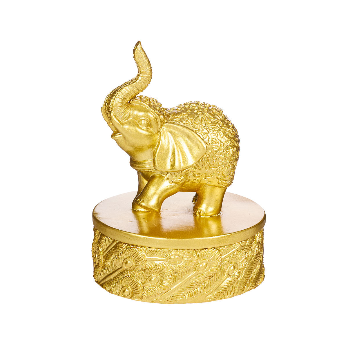 Resin Gold Elephant Ornament