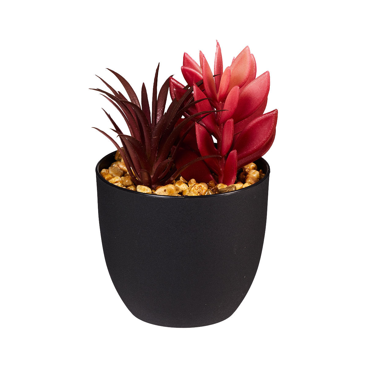 Mini Faux Succulent I Black Pot