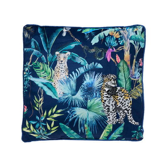 Leopard/Palm Jungle Cushion
