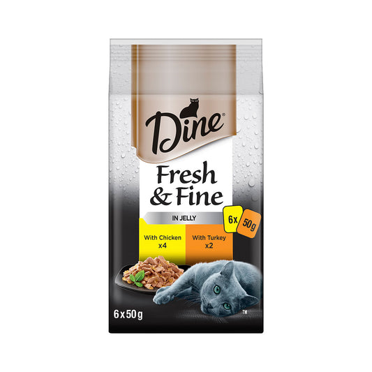 Dine Fresh & Fine Jelly Chicken & Turkey 6x50g