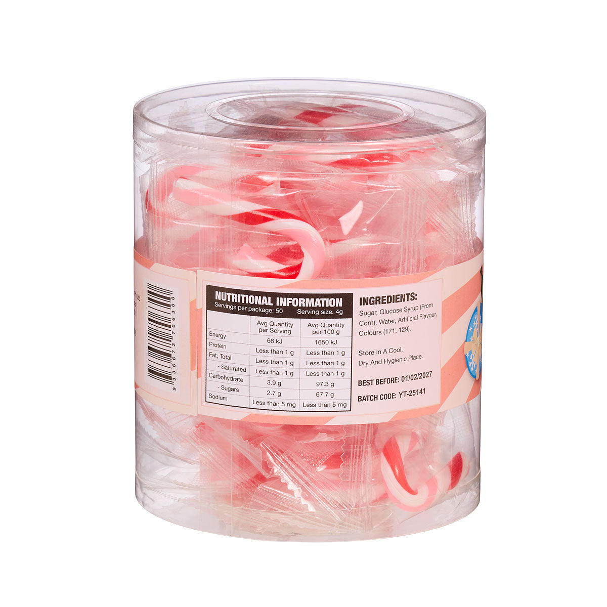 Candy Cane Strawberry 50pk