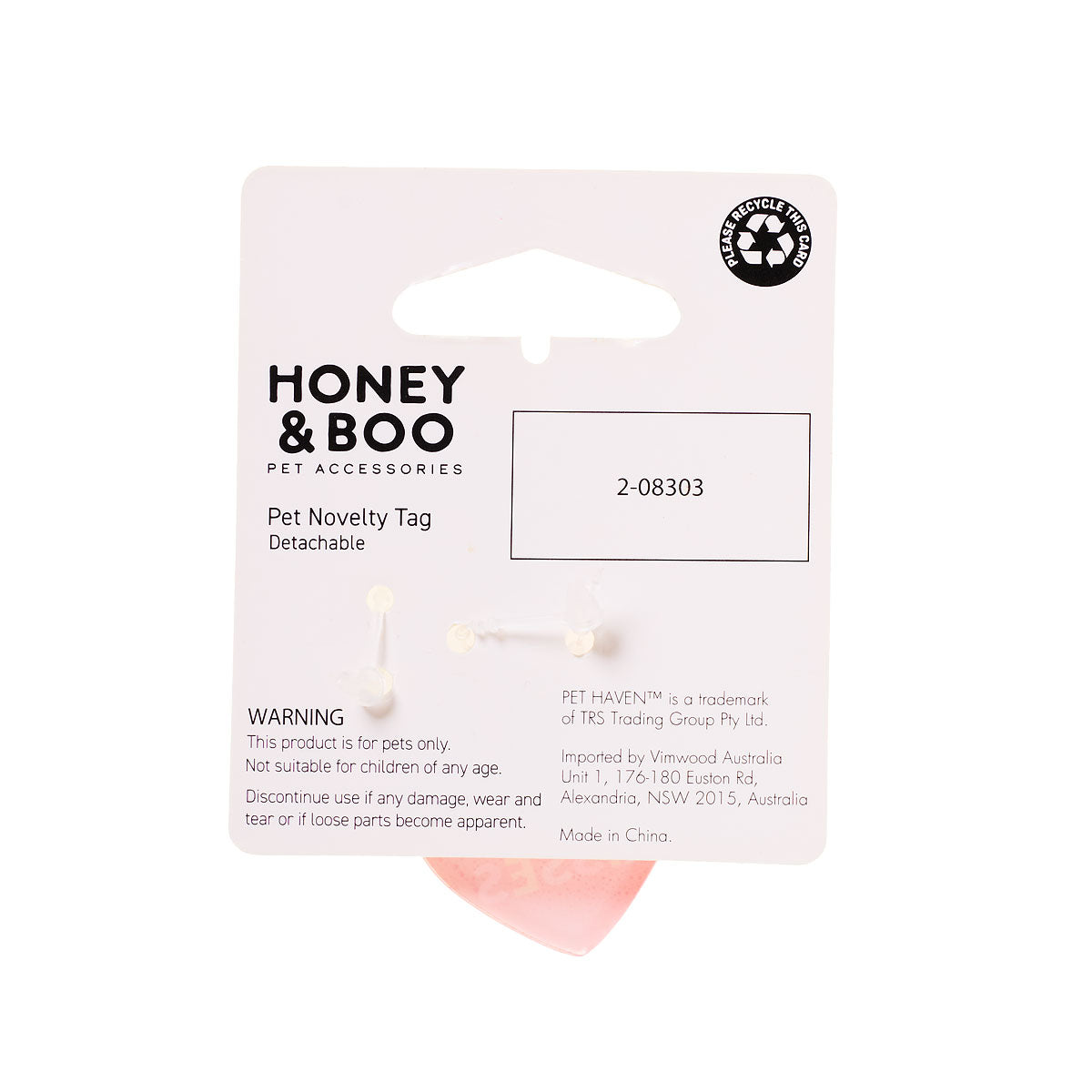 Honey & Boo Pet Tag Free Kisses