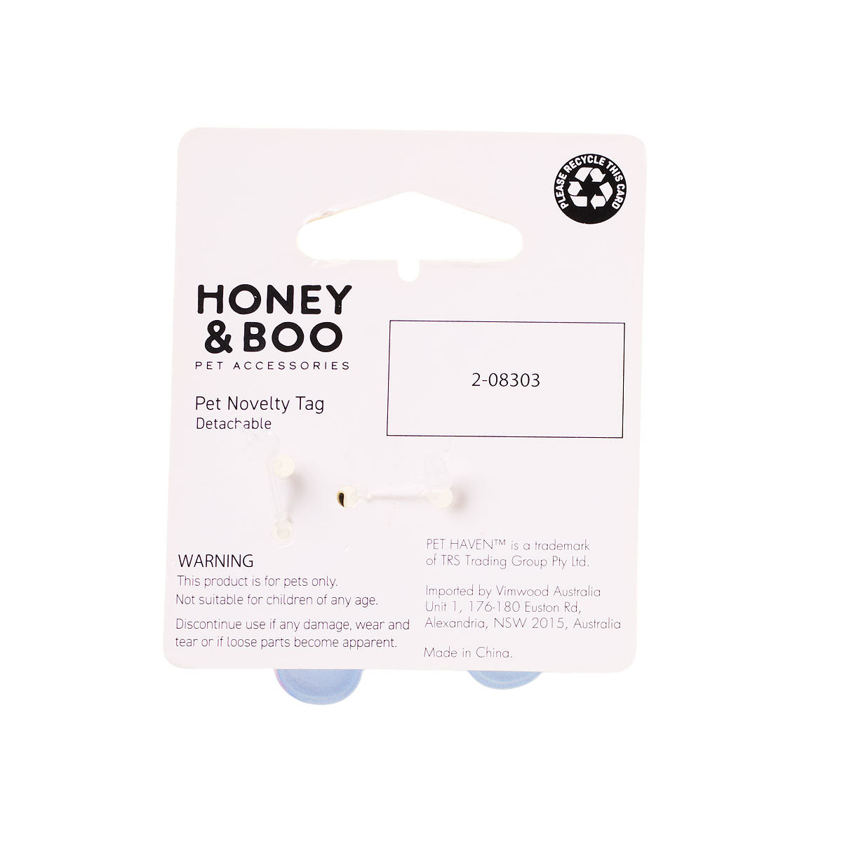 Honey & Boo Pet Tag Denim