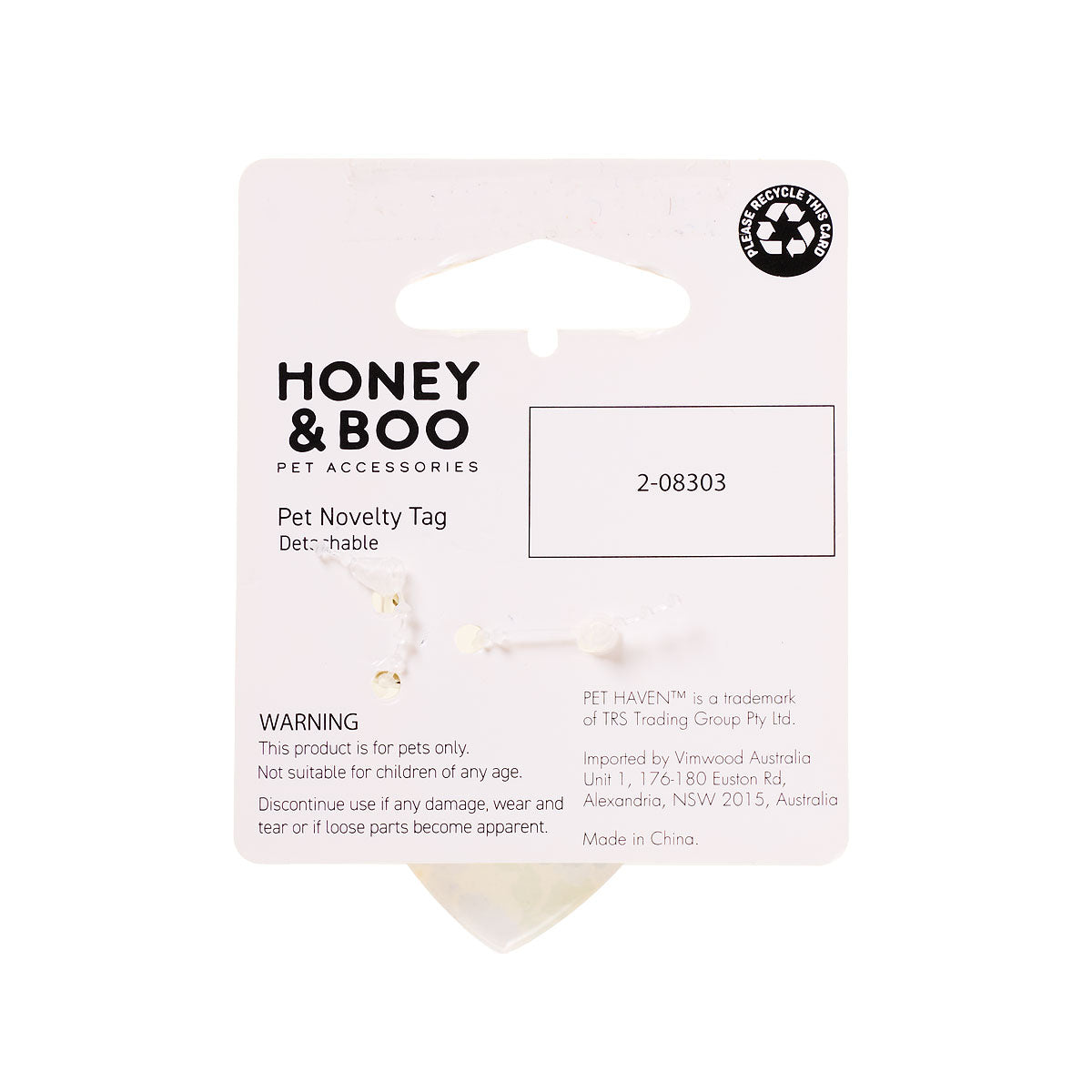 Honey & Boo Pet Tag Fluffy & Fab