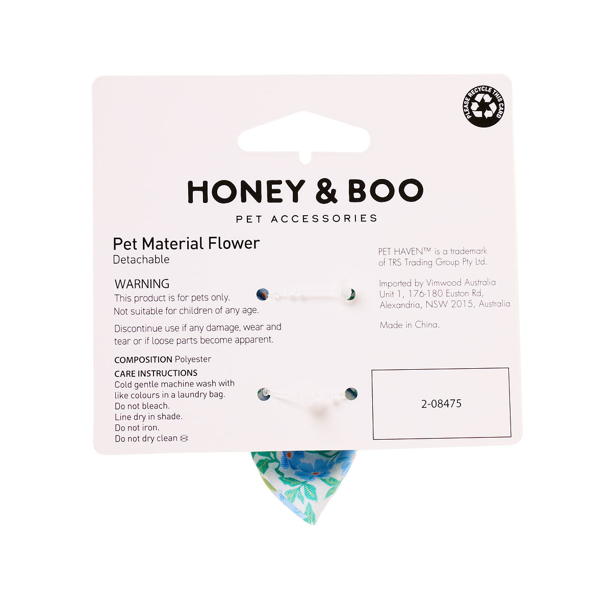Honey & Boo Pet Bow Print Flower