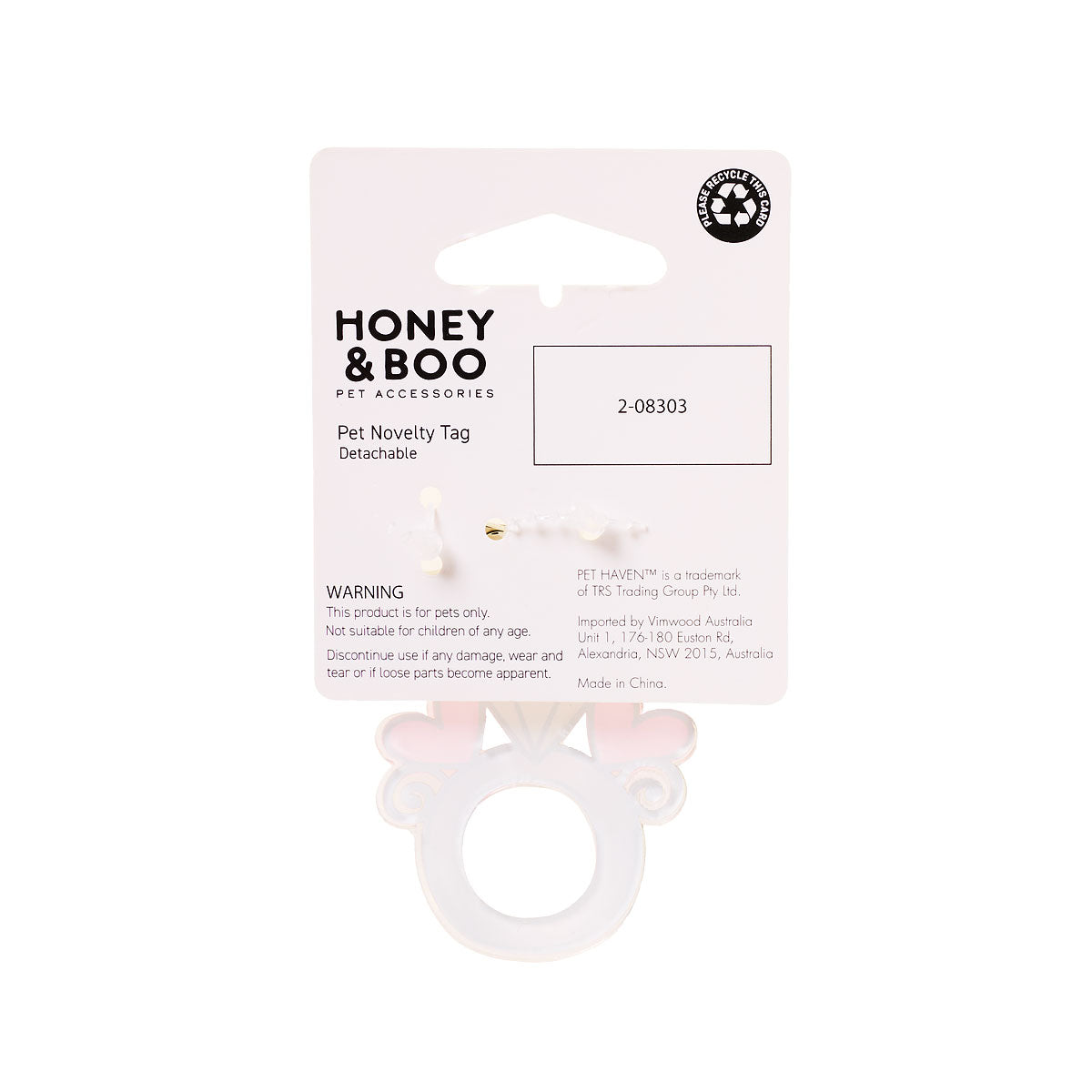 Honey & Boo Pet Tag Diamond Ring