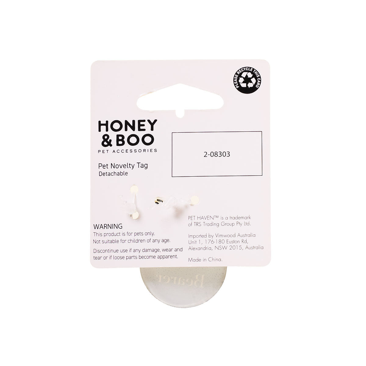 Honey & Boo Pet Tag Bark Bearer